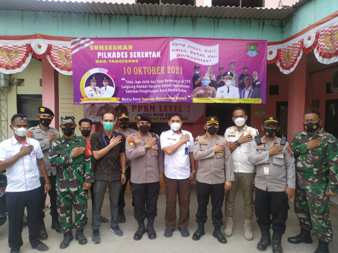 Dirpamobvit Bersama Kabidkeu Polda Banten Pastikan Keamanan Pilkades di Wilkum Polsek Cisoka Tanggerang