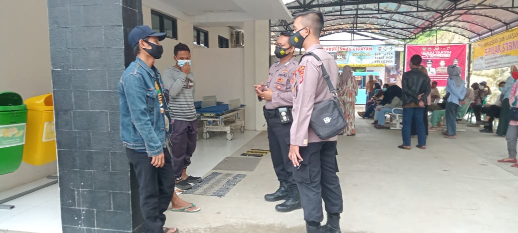 Polsek Banjarsari Polres Ciamis Gelar Ops Yustisi Penegakan Disiplin Menggunakan Masker Secara Mobile
