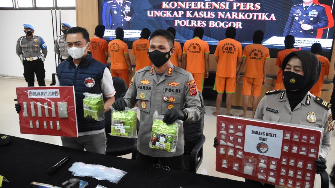 Polres Bogor Ungkap 7 Kasus Penyalahgunaan Narkotika, 9 Orang Tersangka Di Tangkap