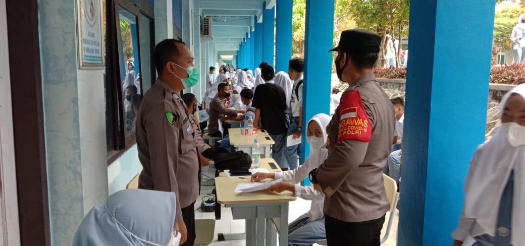 Polsek Banjarsari Bersama Camat Banjarsari dan Banjarnegara Monitoring Pelaksanaan Gebyar Vaksinasi di Enam Titik
