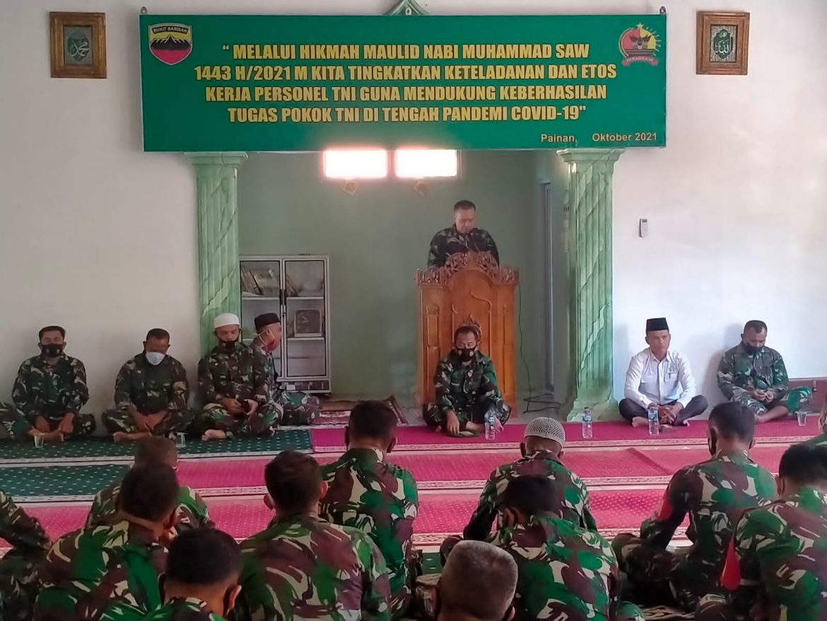 Dandim 0311/Pessel Hadiri Peringatan Maulid Nabi SAW 1443 H/2021