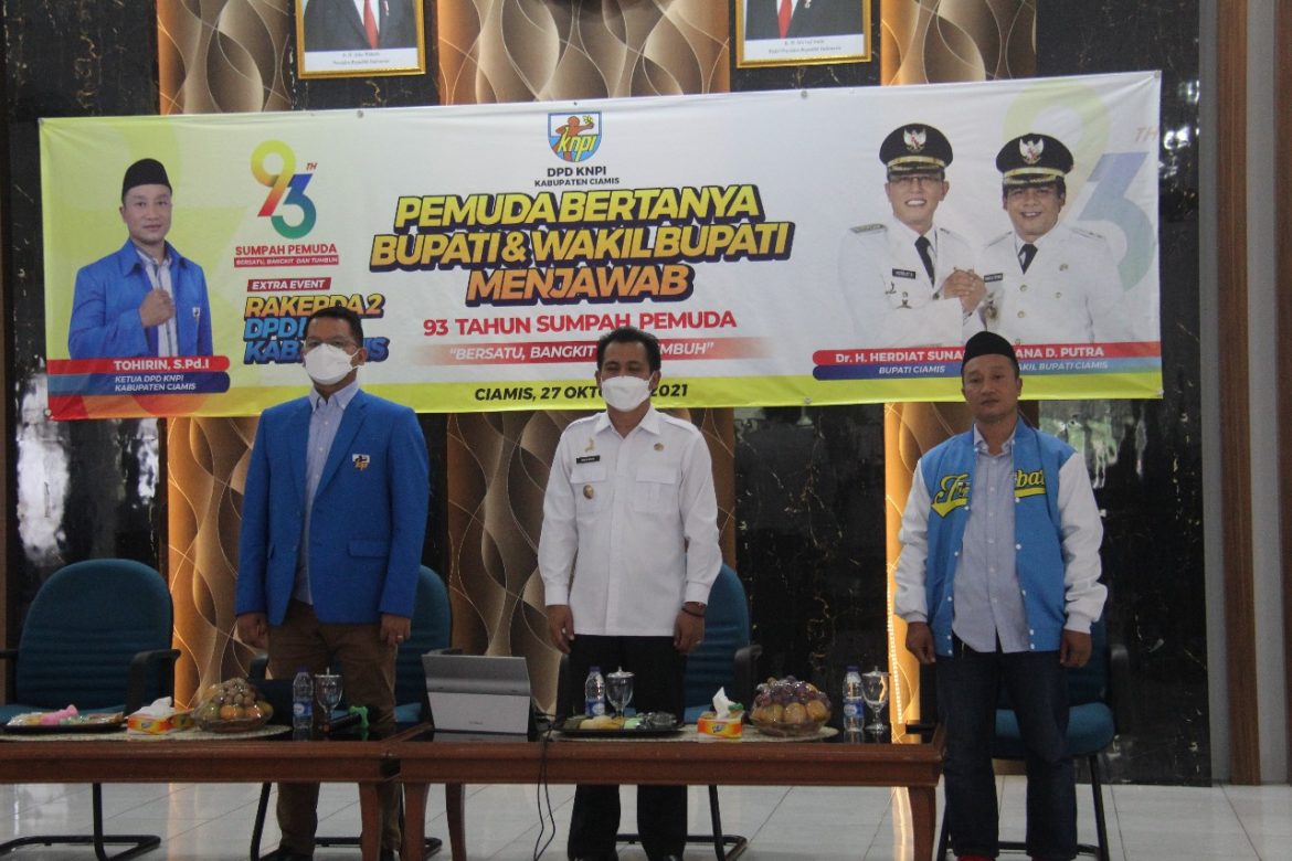 Jadi Narasumber Dialog Pemuda KNPI, Wabup Ciamis Ajak Seluruh OKP Bekerjasama untuk Ciamis Bangkit