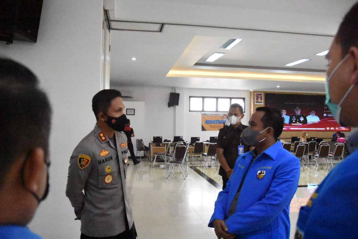 Gerai Vaksinasi Polres Bogor bekerja sama dengan KNPI dan PWI Kabupaten Bogor Wujud Dukung Percepatan Vaksinasi Covid19