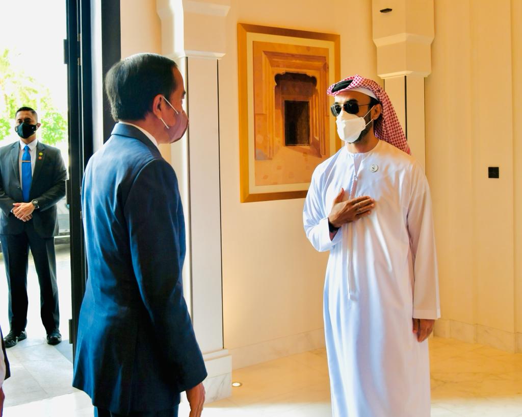 Tiba di Istana Al-Shatie, Presiden Disambut Putra Mahkota Abu Dhabi