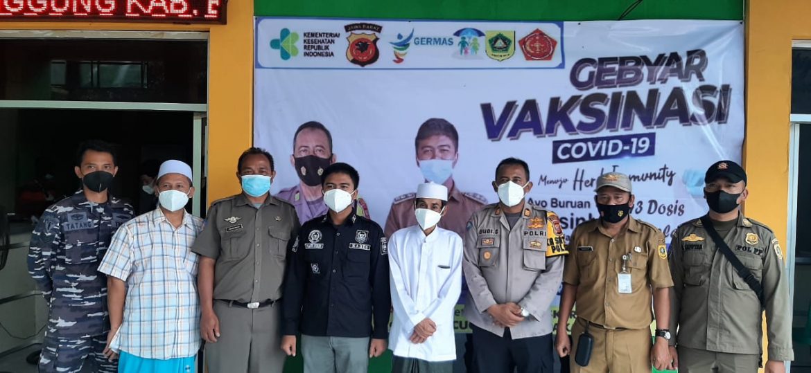 Polsek Nanggung Gelar Vaksinasi Massal di 3 Lokasi, Upaya Percepatan Vaksinasi di Wilayah Kabupaten Bogor