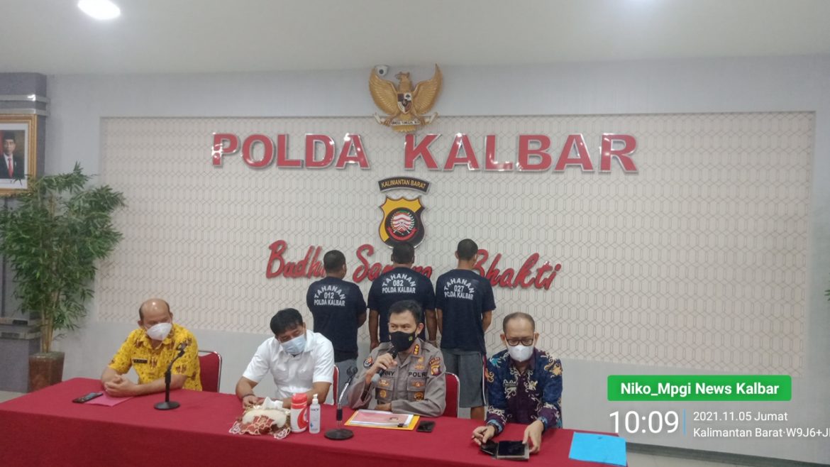 Hasil Penertiban PETI Polda Kalbar Bersama Polres jajaran Berhasil mengungkap 42 kasus Dengan 62 orang Tersangka