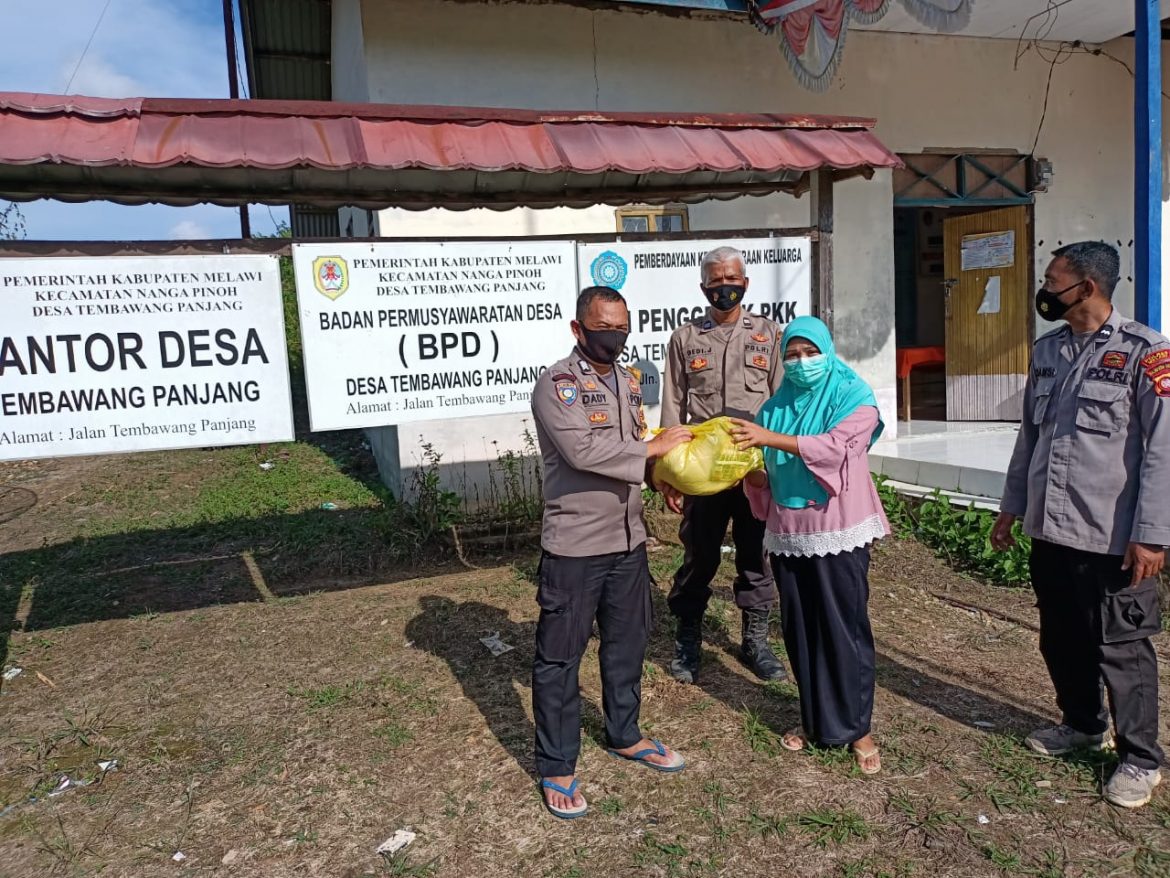 Bintara Polres  Melawi Peduli Korban Banjir Mengalang Dana dengan Cara Memotong Gaji