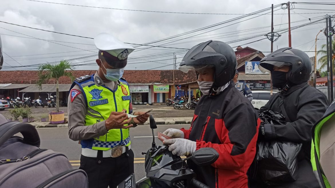 Kasat Lantas Polres Ciamis 498 Kendaraan di Stop pada Operasi Terpadu Sebanyak 24 Kendaraan Kena Tilang