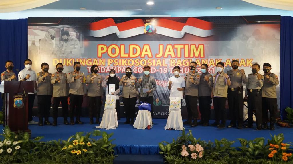 Polda Jatim Terus Berikan Dukungan Psikososial bagi Anak-anak Korban Covid-19 dan Penyandang Disabilitas