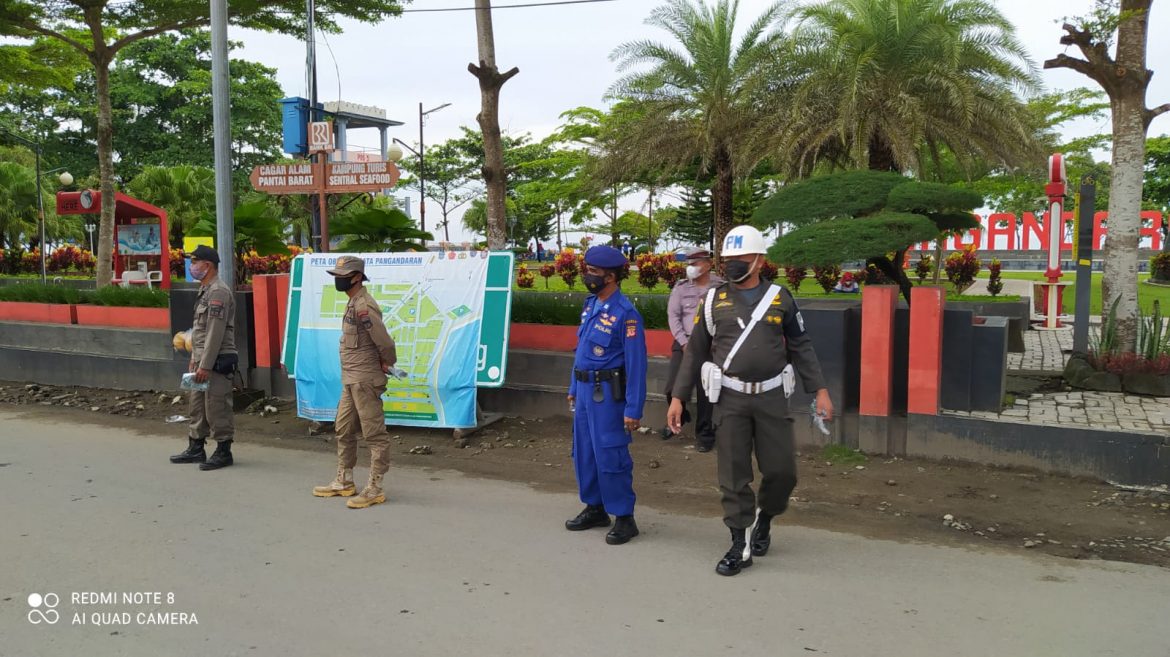 Polres Ciamis Gelar Operasi Yustisi Menegakan Disiplin Protokol Kesehatan di Obyek Wisata Pangandaran