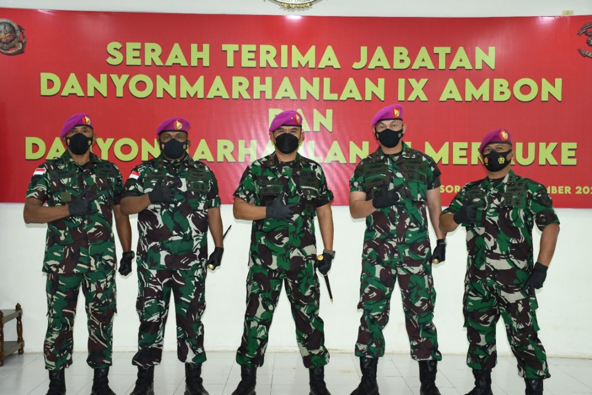 Komandan Pasmar 3 pimpin sertijab Danyonmarhanlan IX Ambon dan Danyonmarhanlan XI Merauke
