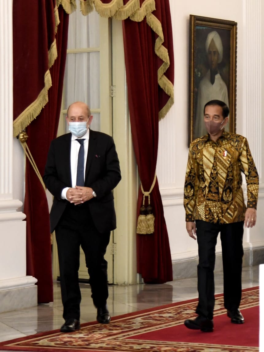 Bertemu Menlu Prancis, Presiden Jokowi Dorong Percepatan Indonesia-EU CEPA