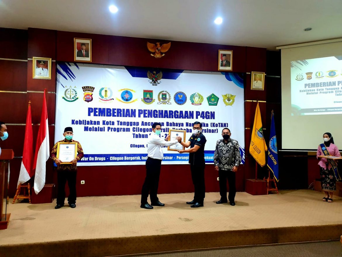 11 Dapat Penghargaan P4GN Dari BNN Banten, 1 Diantaranya Lapas Kelas IIA Cilegon
