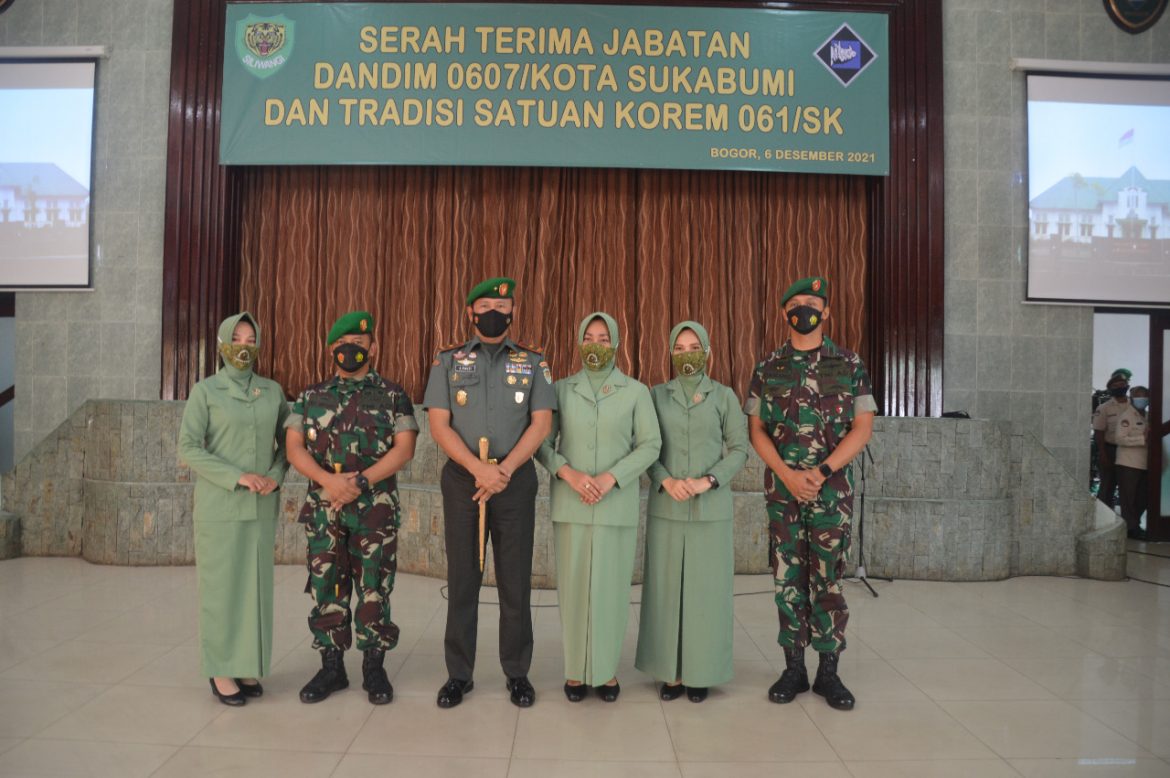 Danrem 061/Sk Pimpin Acara Serah Terima Jabatan dan Tradisi Satuan Dandim 0607/Kota Sukabumi