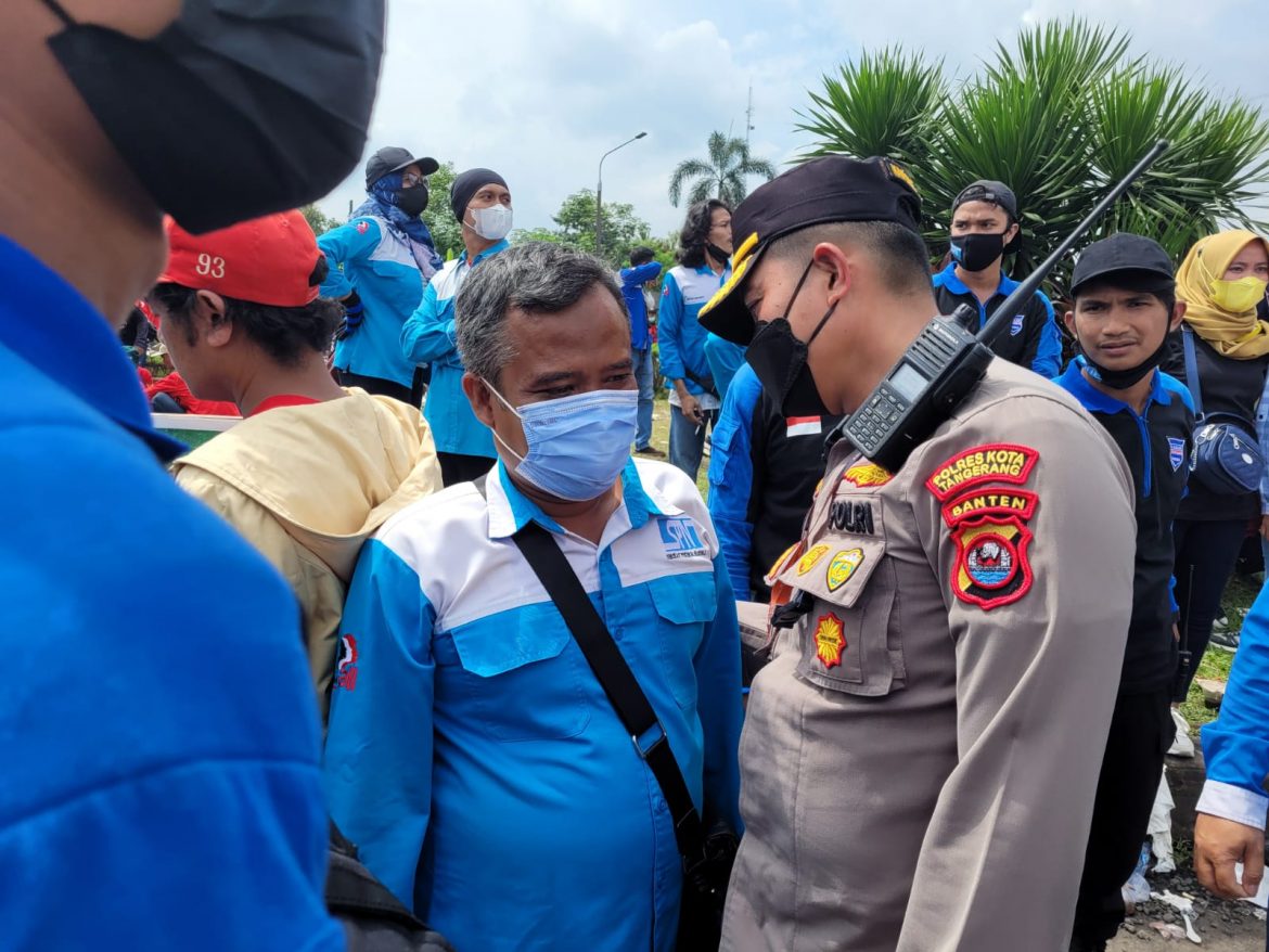 Amankan Aksi Modar, Kapolresta Tangerang Minta Buruh Tidak Blokade dan Sweeping