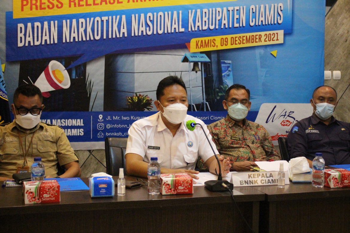 Press Release Akhir Tahun 2021, BNNK Ciamis sampaikan Capaian P4GN