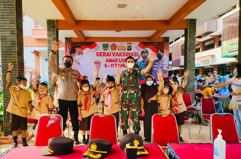 Sebanyak 442 Anak Berusia 6 – 11 Tahun Telah Tervaksinasi Covid-19 Di SDN 01 mangga besar Taman sari Jakarta Barat