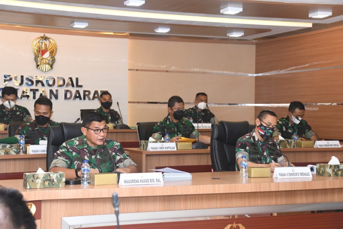 Srenaad Gelar Rapat Evaluasi Sistek Info TNI AD Semester II TA. 2021