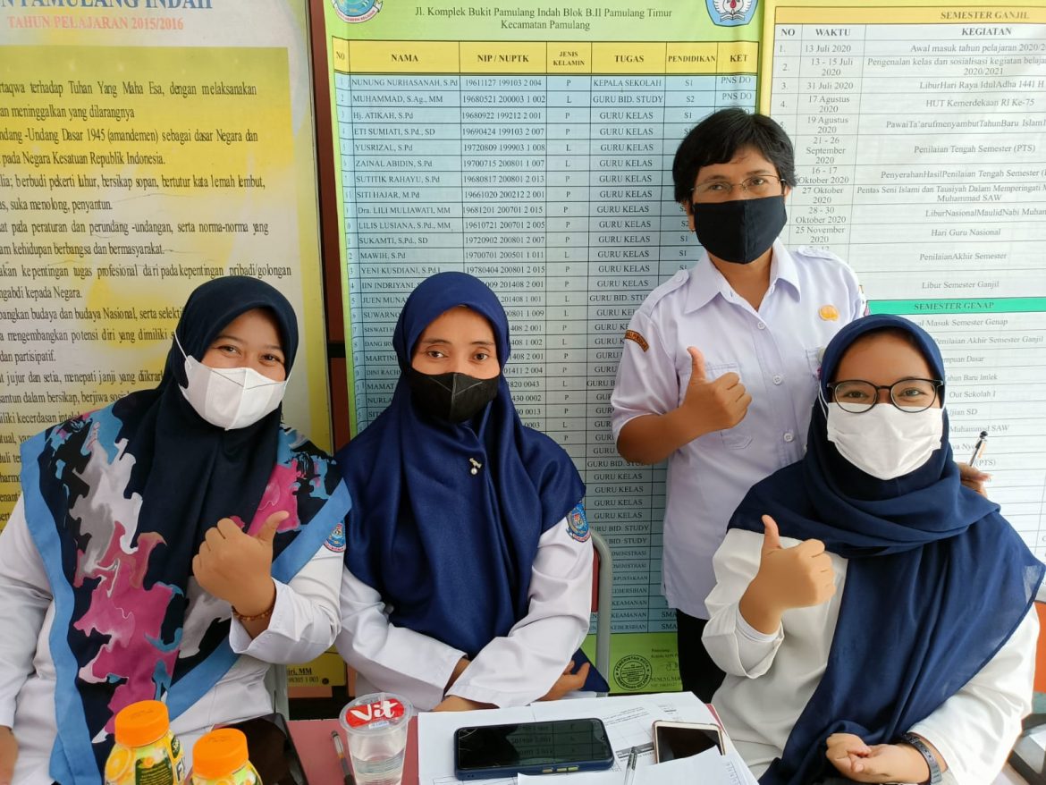 SDN Pamulang Indah Bekerjasama dengan Dinkes-Tangsel, Berikan Pelayanan Vaksinasi Kepada Murid Usia 6-11 Tahun