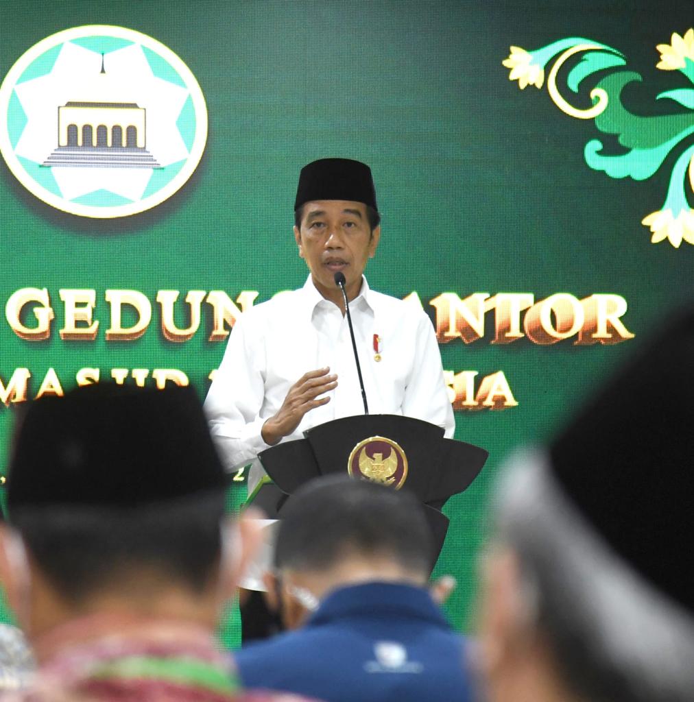 Presiden Jokowi Resmikan Gedung Kantor Pimpinan Pusat Dewan Masjid Indonesia