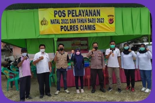 Operasi Lilin Lodaya 2021 Polsek Kalipucang Polres CIamis Dirikan Pos Pelayanan Pengamanan di Pantai Karapyak