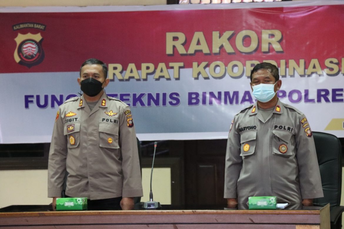 Buka Rakor Fungsi Teknis Binmas, Ini Pesan Kapolres Melawi AKBP Sigit Kepada Para Bhabinkamtibmas