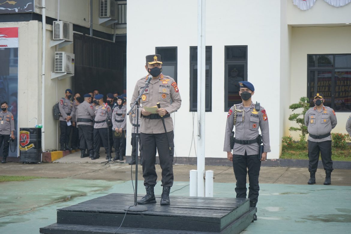 Apel Gelar Pasukan Power On Hand Kapolda Kalimantan Barat dan apel Kesiapsiagaan Antisipasi Bencana Alam di Mako Satbrimob