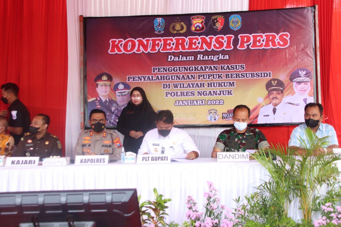 Polres Nganjuk Ungkap Penyalahgunaan Lebih 100 Ton Pupuk Bersubsidi, Plt Bupati Nganjuk Sampaikan Apresiasi