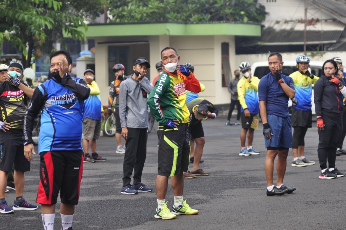 Jalin Sinergitas, Kapolres Banjar Bersama Dandim 0613/Ciamis serta Forkopimda Kota Banjar Gelar Gowes Bareng