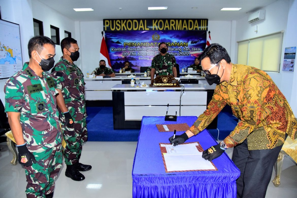 Koarmada III Laksanakan Penandatanganan Kontrak Secara Bersama