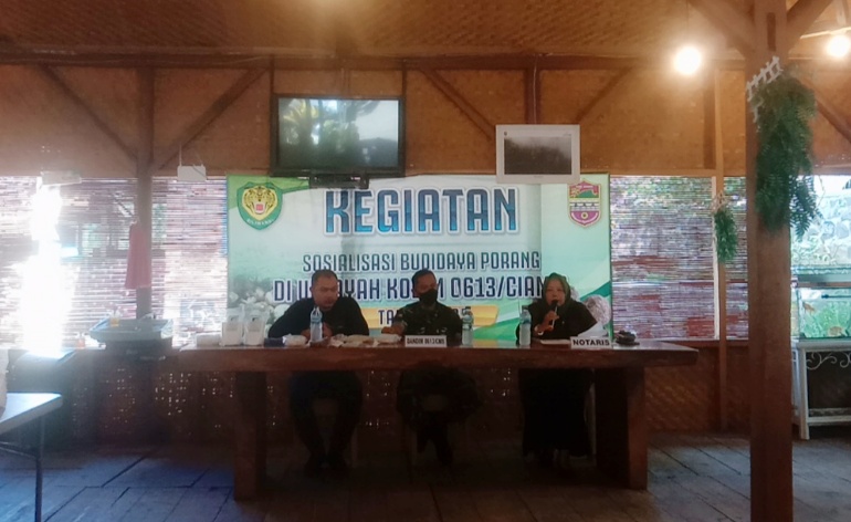 Tumbuhkan Roda Perekonomian Di Saat Pandemi Covid, Kodim 0613/ Ciamis Sosialisasi Budidaya Porang