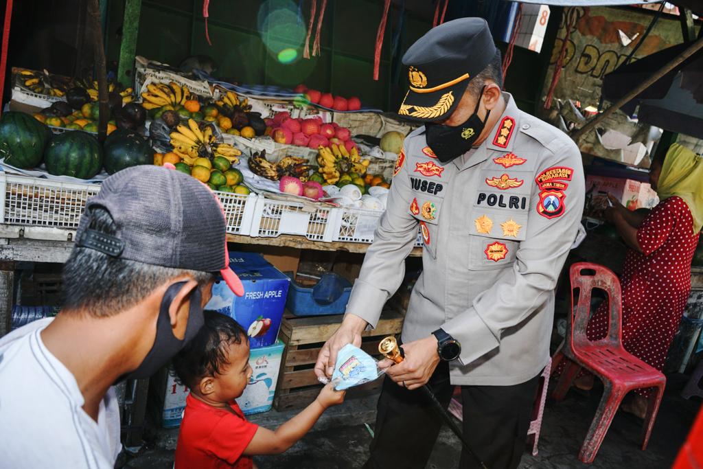 Kasus Covid-19 di Surabaya Meningkat, Polrestabes Surabaya Kembali Menggelorakan Sosialisasi Prokes