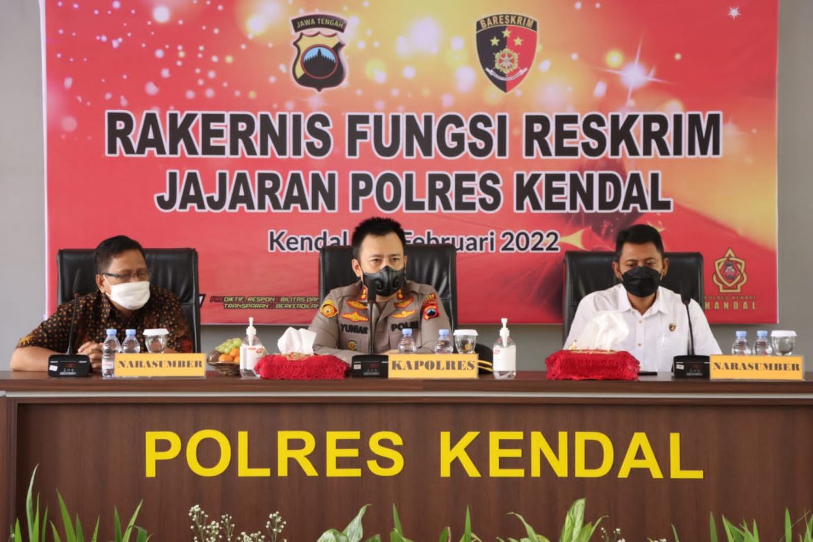 Kapolres Kendal AKBP Yuniar Ariefianto SH SIK MH Membuka Rapat Kerja Teknis (Rakernis) Fungsi Reskrim Jajaran Polres Kendal Di Aula Mapolres Kendal