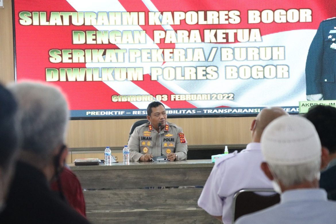 Kapolres Bogor Gelar Silahturahmi Bersama Serikat Kerja Kabupaten Bogor