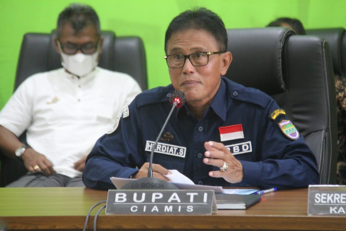 Dalam Mensukseskan Pilkades Serentak Di Ciamis Bupati Herdiat Berharap Seluruh Stek Holder Terkait Bekerja Profesional