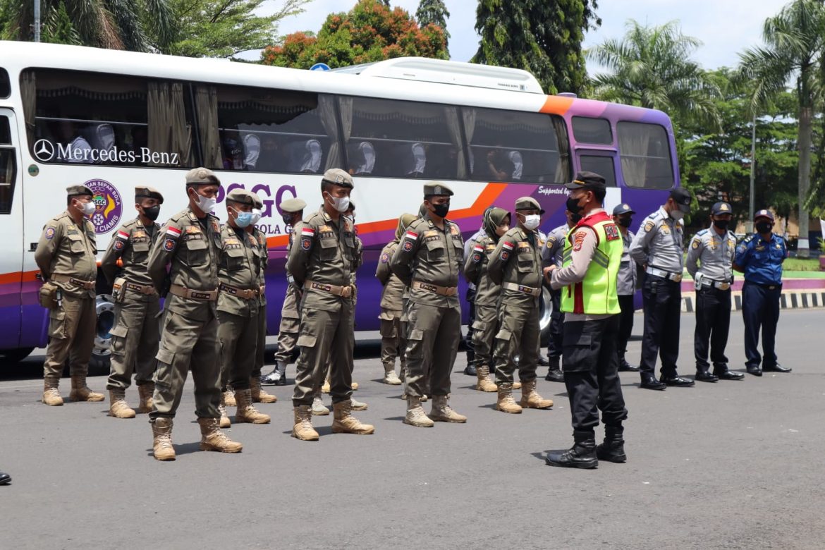 Polres Ciamis Gelar Operasi Gabungan Pengamanan Gelaran Liga 3 di Stadion Galuh