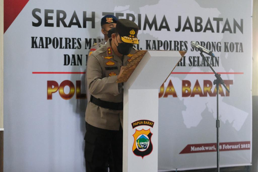 3 Kapolres Di Papua Barat Laksanakan Upacara Serah Terima Jabatan.