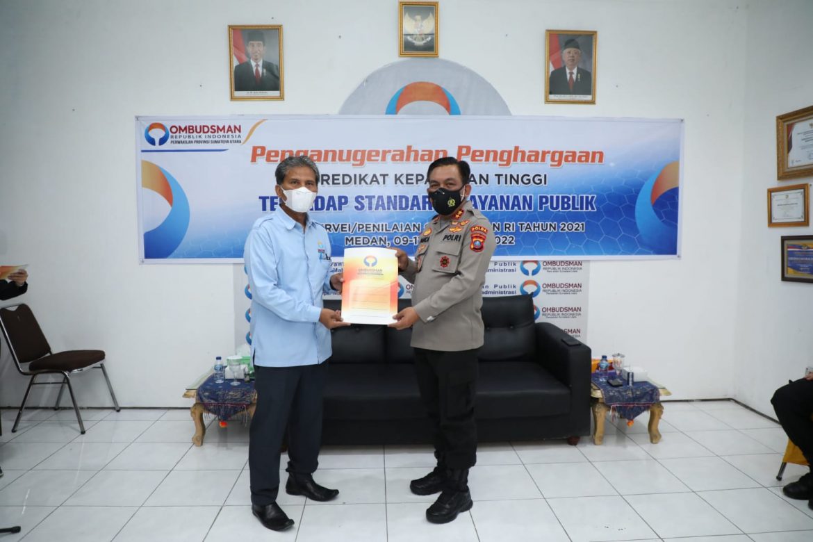 Ombudsman Apresiasi Polres Simalungun raih Kepatuhan Tinggi Pelayanan Publik