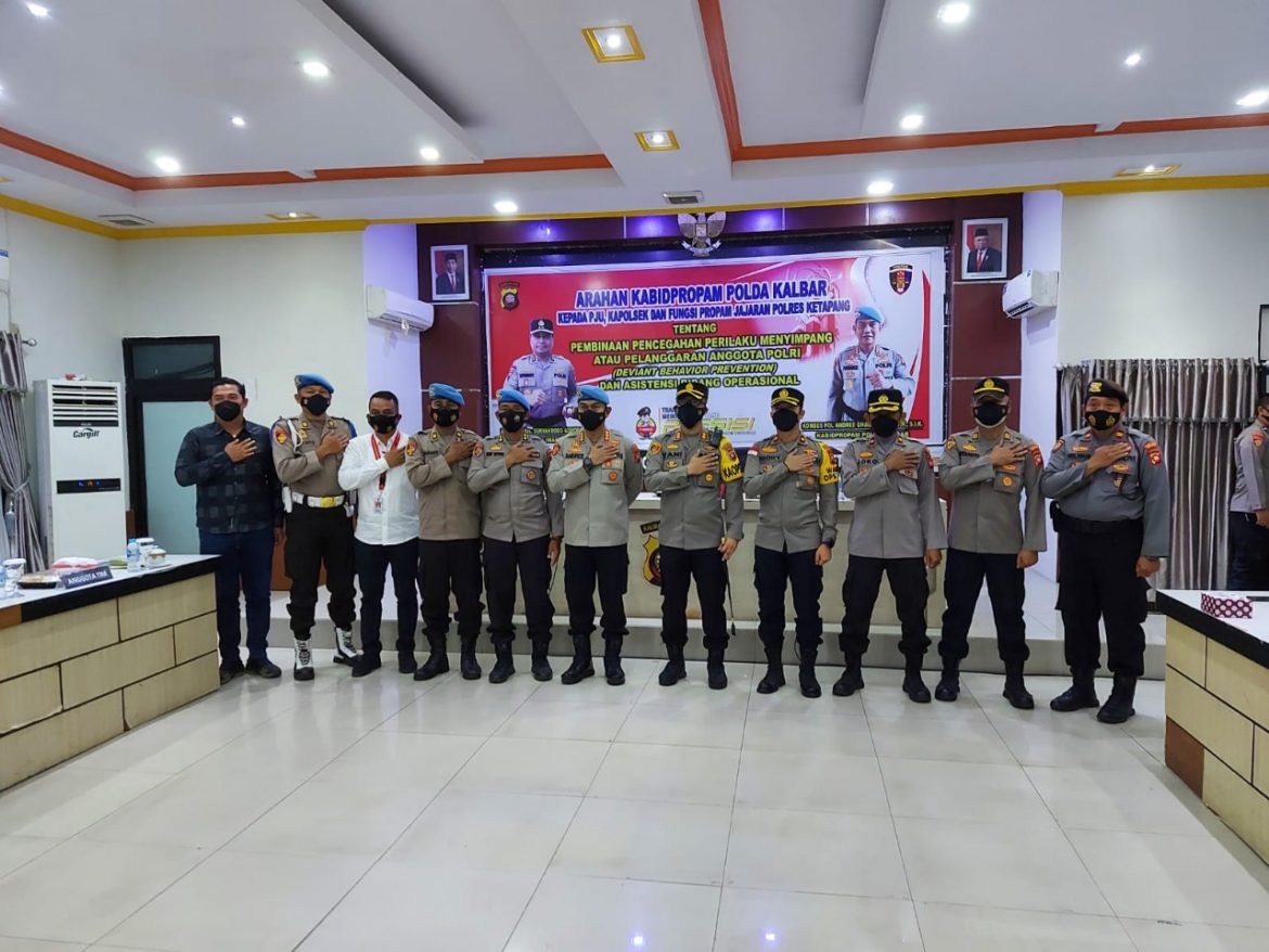 Kabid Propam Polda Kalbar Berikan Arahan Mitigasi Perilaku Menyimpang Kepada Anggota Polres Ketapang