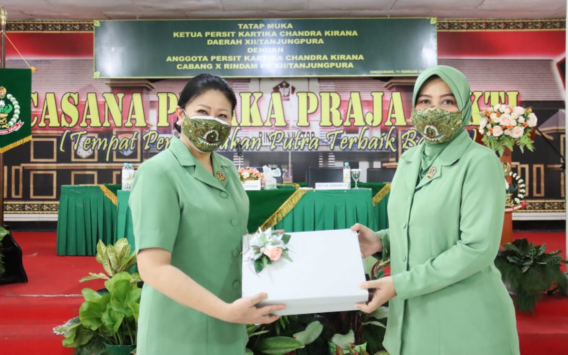 Tatap Muka Ketua Persit KCK Daerah XII/Tpr Dengan Anggota Cabang X Rindam XII/Tpr