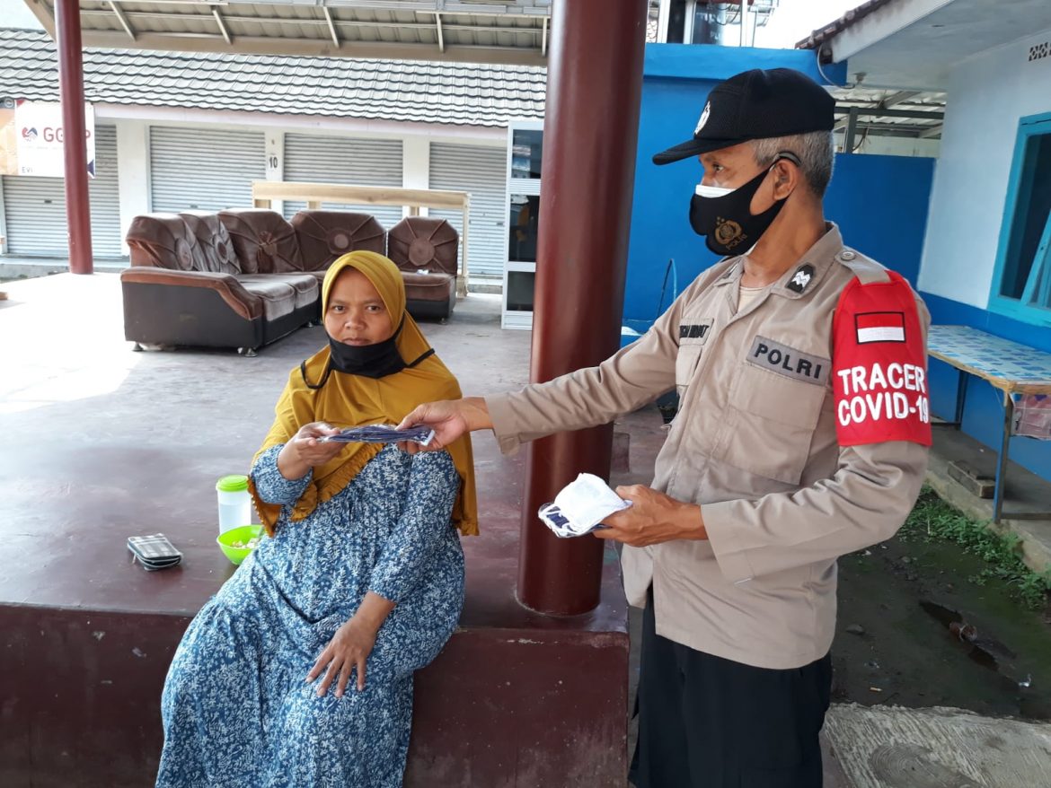 Polsek Cikoneng dan Dishub Kabupaten CIamis Lakukan Imbauan dan Pengawasan Protokol Kesehatan