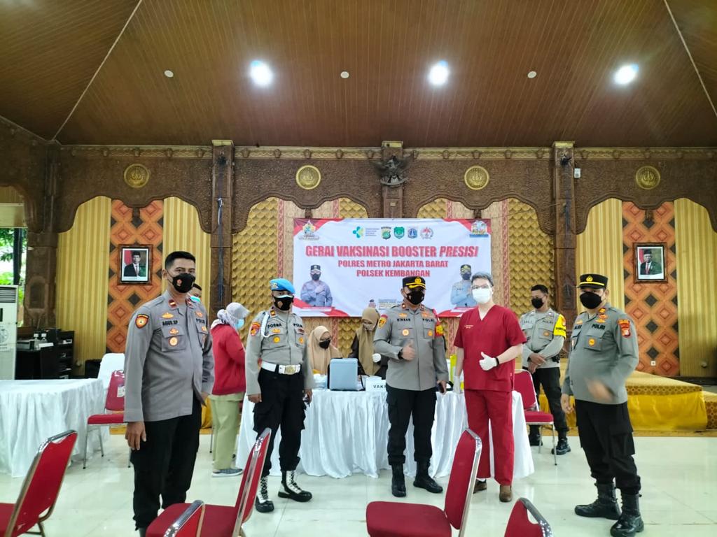 Polsek Kembangan Bersama Yaskum Indonesia Memulai Buka Pelayanan Vaksinasi Covid-19 Booster Dan Anak Usia 6-12 tahun Dosis Pertama Dan kedua