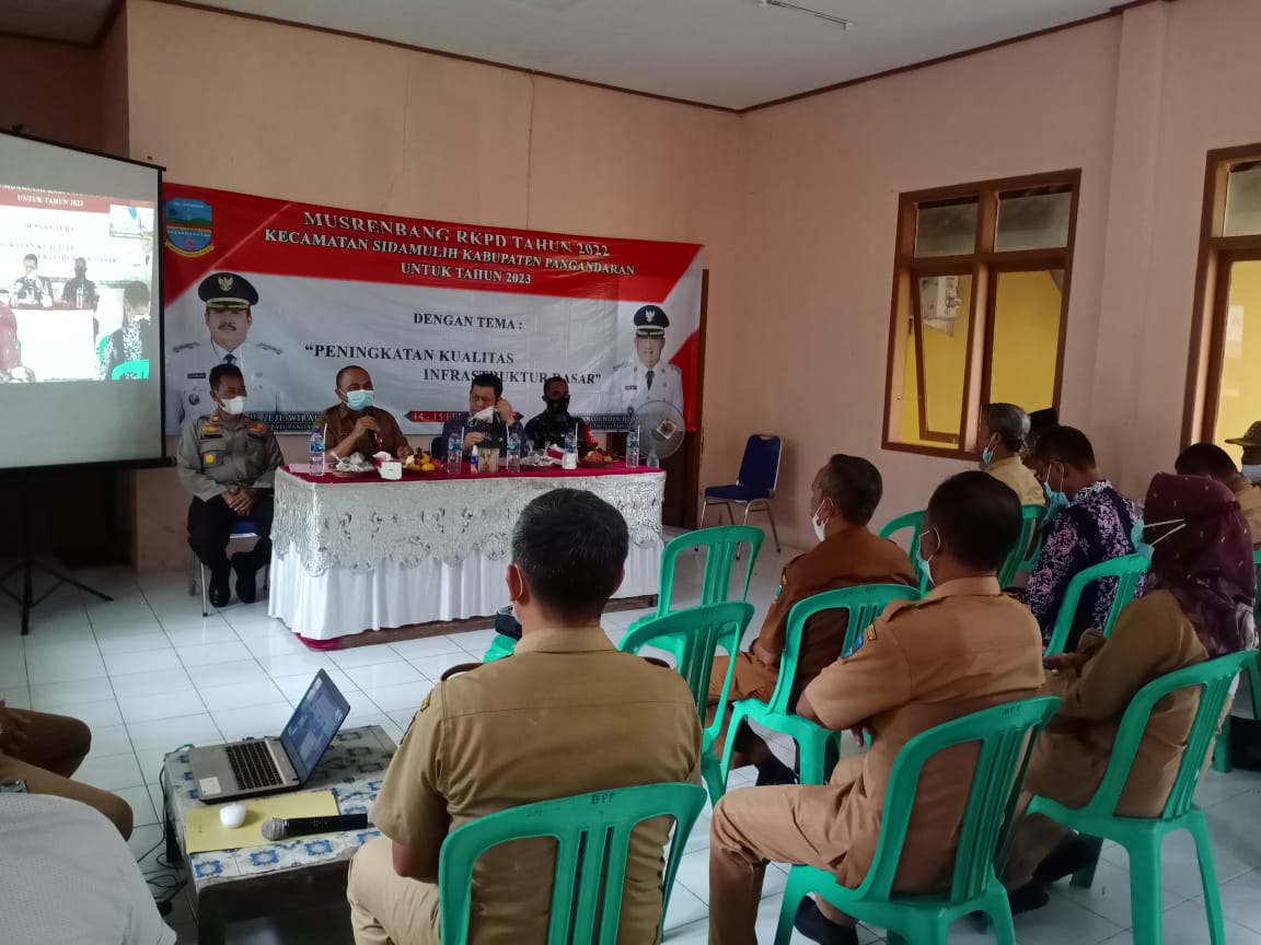 Kapolsek Sidamulih Polres Ciamis Hadiri Acara Musyawarah Rencana Pembangunan RKPD Tingkat Kecamatan Sidamulih
