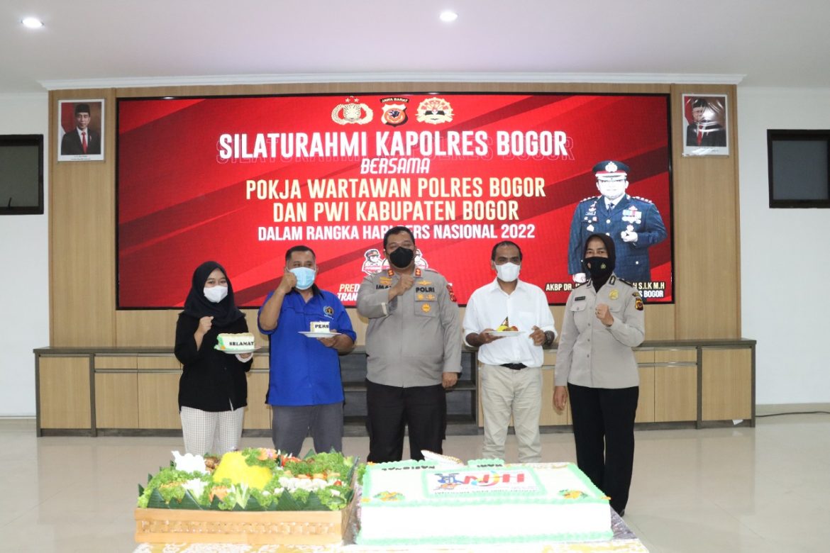 Dalam Rangka HUT Pers Nasional 2022, Kapolres Bogor Lakukan Silaturahmi Bersama Pokja Wartawan dan PWI Kab. Bogor