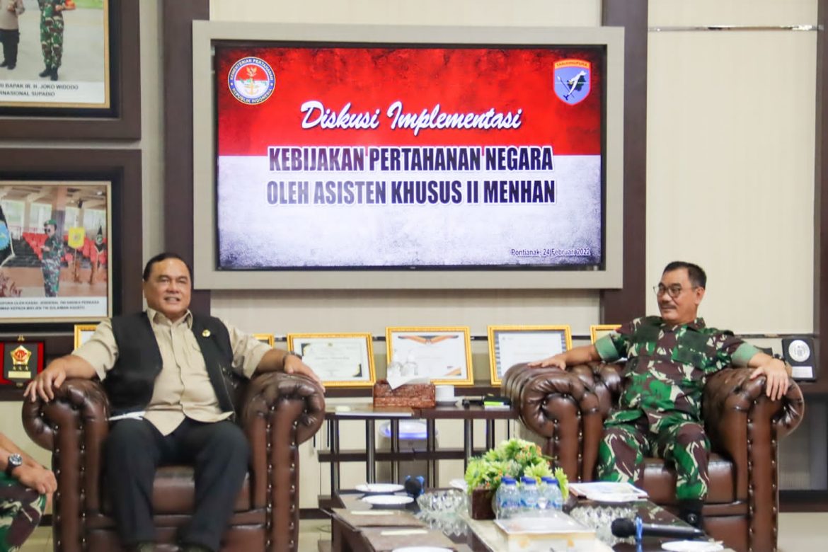 Pangdam XII/Tpr Terima Kunjungan Asisten Khusus II Menhan