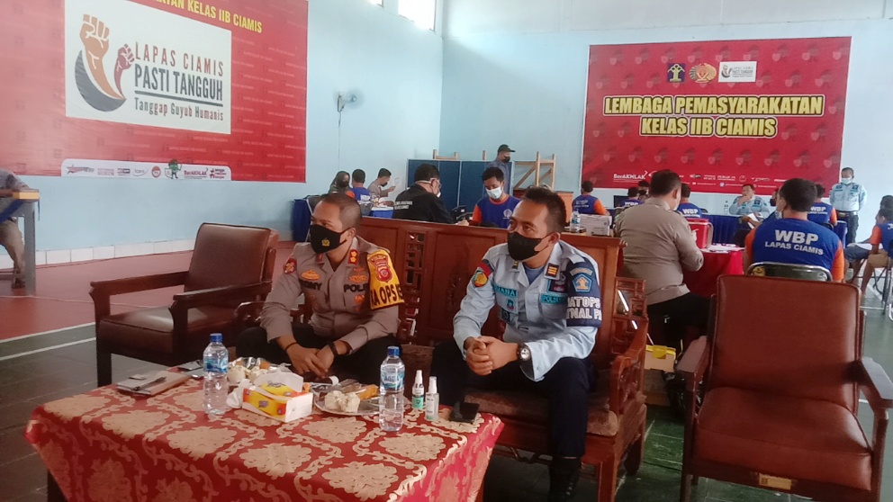 Kapolres Ciamis Tinjau Vaksinasi di Lapas Kelas IIB dan Ikuti Rakor Secara Virtual Bersama Kapolri