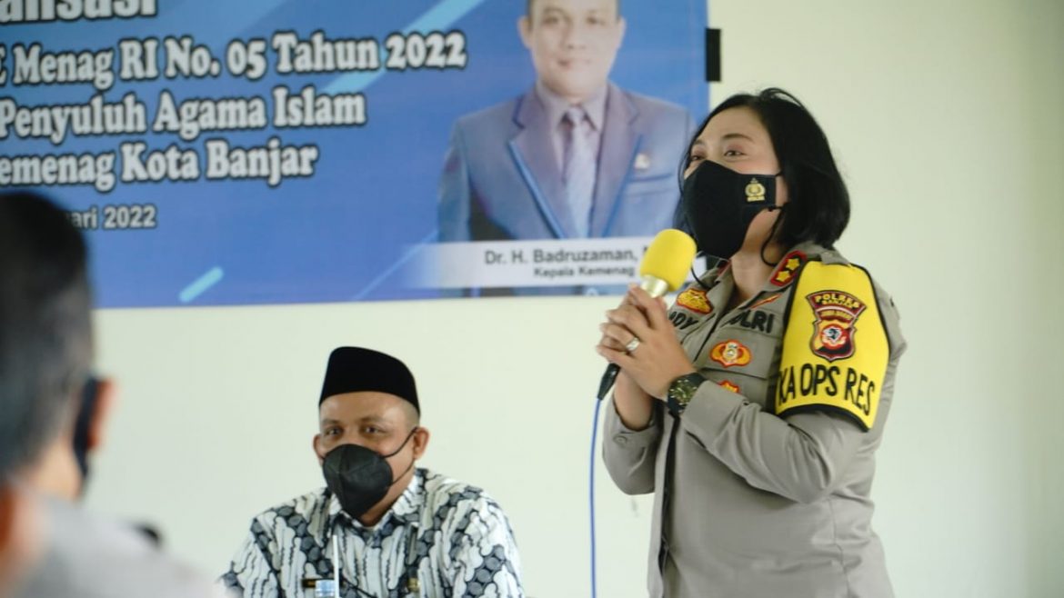 Kapolres bersama Kemeng Kota Banjar Edukasi dan Sosialisasi SE Menag Nomor 51 Tahun 2022