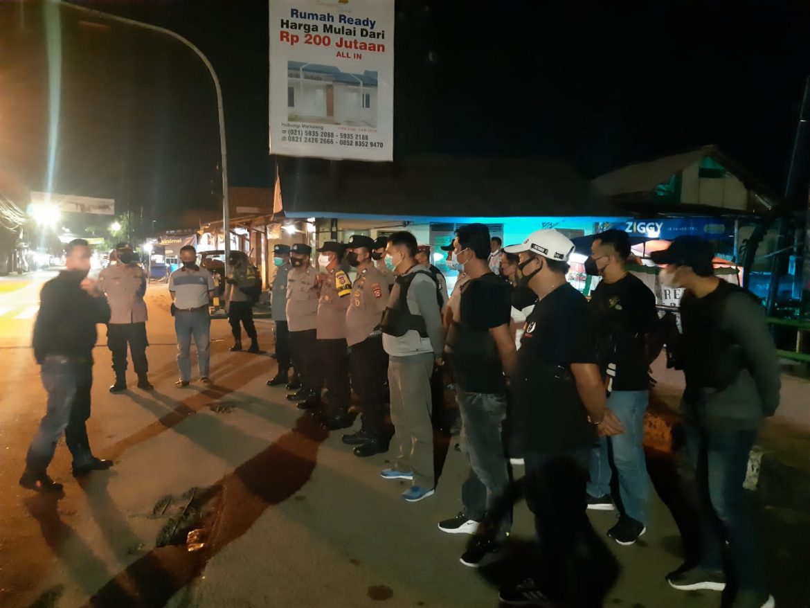 Kapolsek Pasar Kemis Polresta Tangerang Pimpin Apel Gabungan Rayon 3 Dalam Rangka Antisipasi Geng Motor, Curas dan Curat
