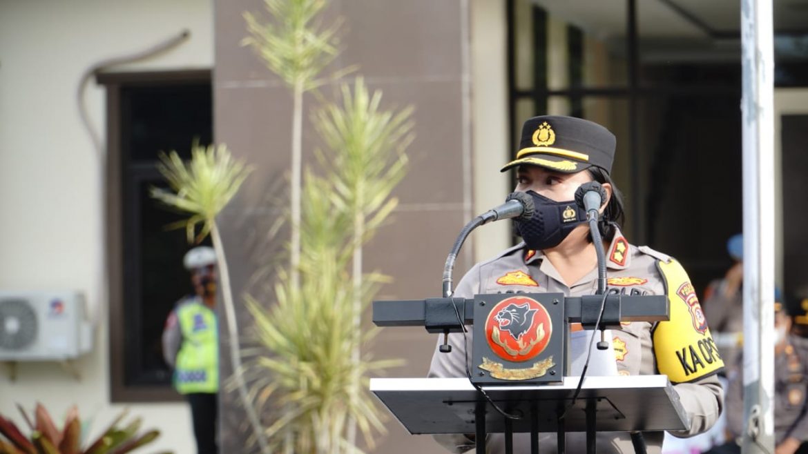 Polres Banjar Melaksanakan Apel Gelar Pasukan Operasi Keselamatan Lodaya Tahun 2022