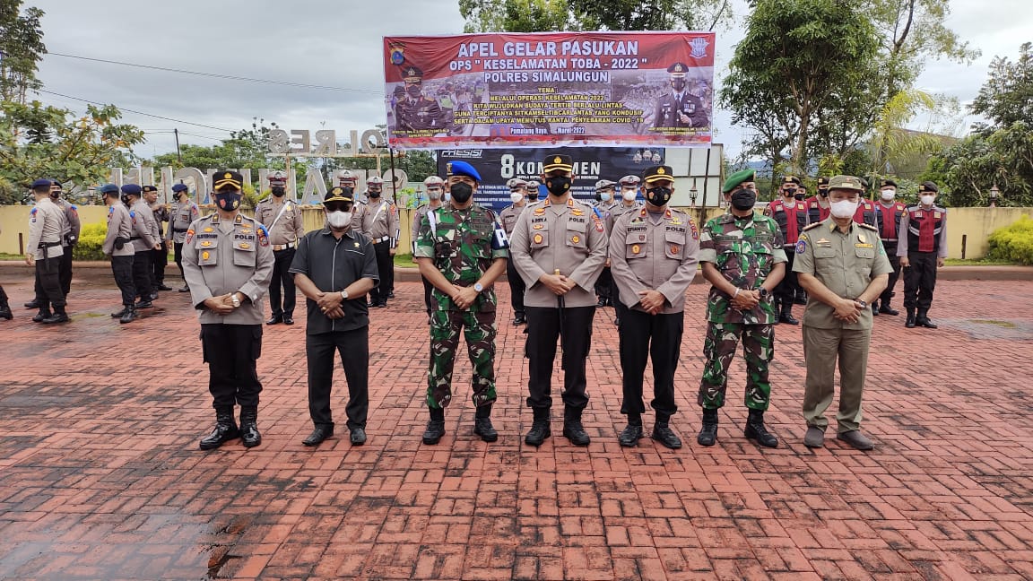 Kapolres Simalungun Irup Gelar Pasukan Ops Keselamatan Toba-2022